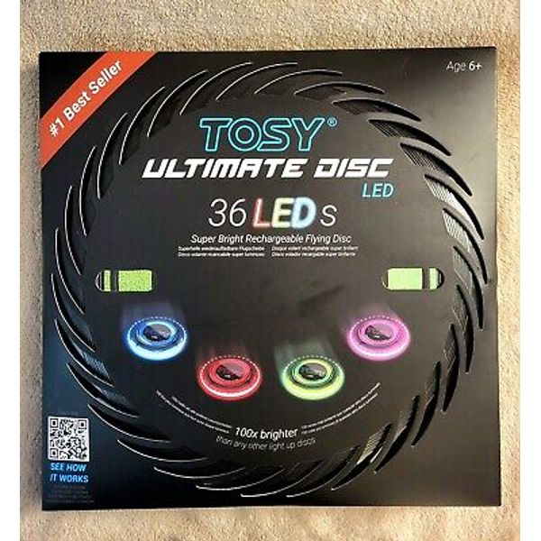 New TOSY Ultimate Flying Disc LED Frisbee * READ DESCRIPTION *