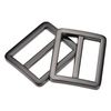 sourcing map 25.4mm(1") Flat Metal Slide Strap Adjustable Buckle Black 10pcs