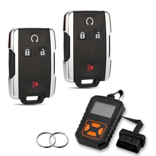 2PCS Remote Key Fob DIY OBD Kit for GMC Sierra Chevy Silverado 1500 2500 3500 2014 2015 2016 2017 2018 GMC Canyon Chevrolet Colorado 2015-2020 Keyless Entry Remote M3N32337100