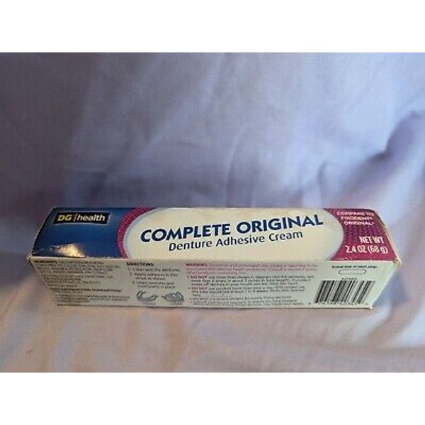 DG Health Complete Original Denture Adhesive Cream 2.4 oz