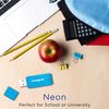 Integral 64GB Neon Blue USB 2.0 Flash Drive