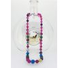 Jelly Bean-inspired Multi-colour 5-10mm Round Beads Gemstone Necklace