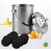 12 Pieces Activated Charcoal Carbon Filters Compost Bin Replacement Filters -...
