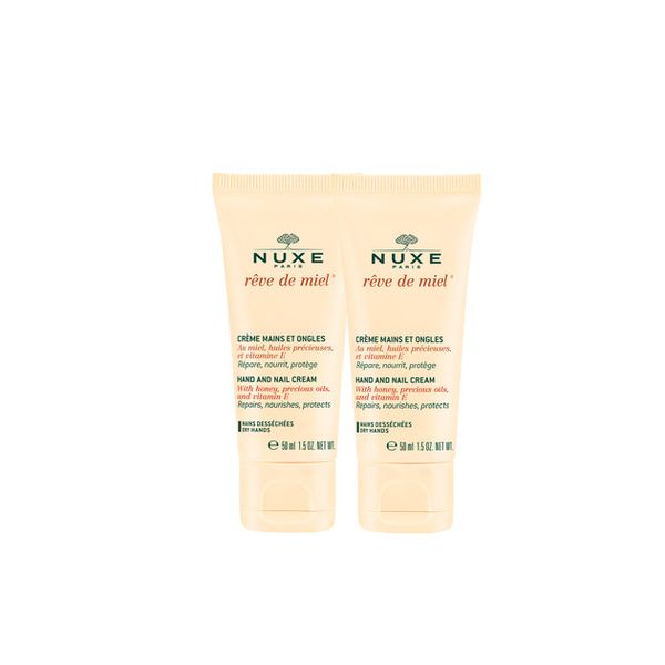 NUXE Rêve de Miel Hand and Nail Cream 2 x 50ml New