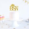 Gold Glitter BSN Cake Topper - Nurse/RN Graduation Party Decoration - Nurse Graduation Cake Decorations - Nursing Grad Party Decorations