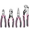 WORKPRO 4PC Plier Sets Slip Joint Long Nose Diagonal Cutting Groove Joint Pliers