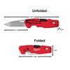 Milwaukee FASTBACK Folding Utility Knife w/Blade Multifunctionality, Red-black