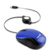 Micro Mini Retractable Retractable Wired Mouse 1000DPI Small Mini Optical Compact for Kids Small Portable Computer Laptop Windows Mac Wired Mouse (Blue)