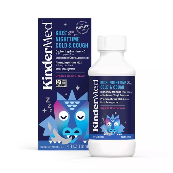 KinderMed Kids’ Nighttime Cold & Cough, Organic Cherry Flavor, exp 1/25 9z