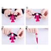 BeautyLeader 500PCS Adhesive Stiletto Nail Forms System for UV Gel Acrylic Nail Tips Extension (Red)