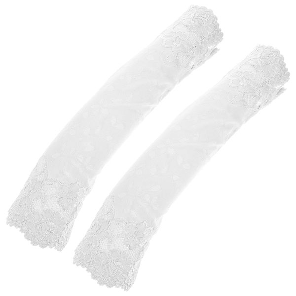 FOMIYES 1 Pair Lace Scar Cover Arm Sleeves Upper Arm Sleeve Sleeve Hand Sleeves for Women Arm Sleeves for Men Hand Muffs for Men Floral Arm Sleeve Bride Cover up White