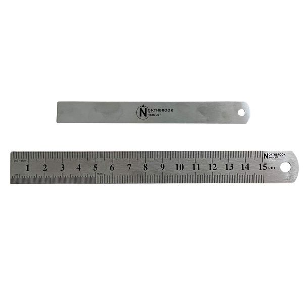 Metal Ruler from Northbrook Tools ® Stainless Steel Ruler 15cm