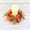 Brilliant Maple Candle Ring / Wreath 4.5" Inner Diameter Autumn Fall Leaves