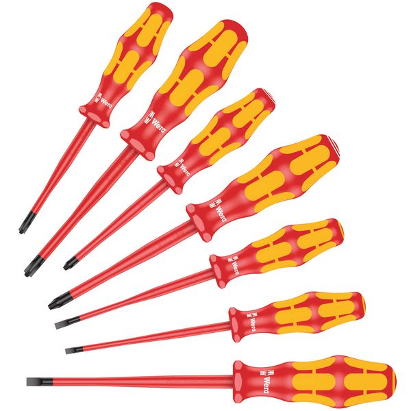 Wera 05135961001 Screwdriver Set Kraftform PlusSerie 100" 160iSS-7 pcs, Red-Yellow