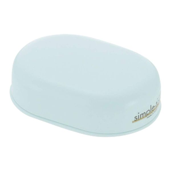 Richell Soap Dish, Mint Blue, 12 x 8.5 x 4, Simple Tone Soap Box, Antibacterial Treatment