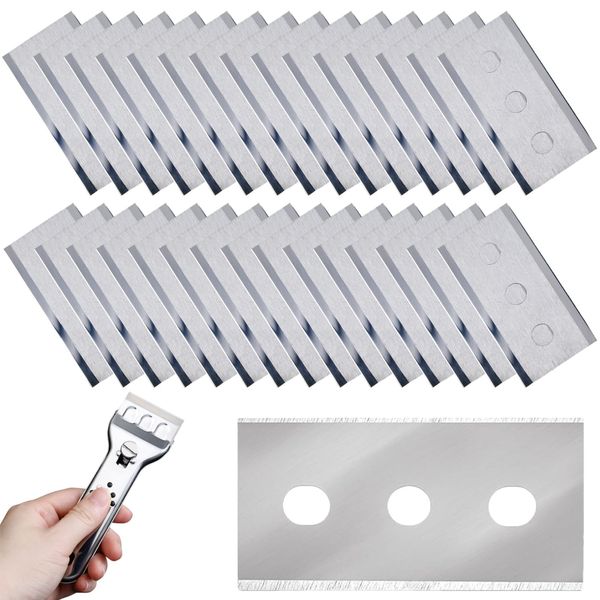 Doppelseitige Schaberklingen,30pcs Klingen für ceranfeldschaber,Ersatzklingen,Kochfeldschaber Reinigungsschaber,Schaber Ersatzklingen,Rasierklingen für Glasschaber