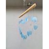 Heart-Shaped Shell Wind Spinner, Turquoise Blue Mobile, Garden Decor