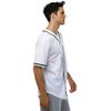 JC DISTRO Men's Short Sleeve Plain Button Down Baseball Jersey Team Jersey White Medium
