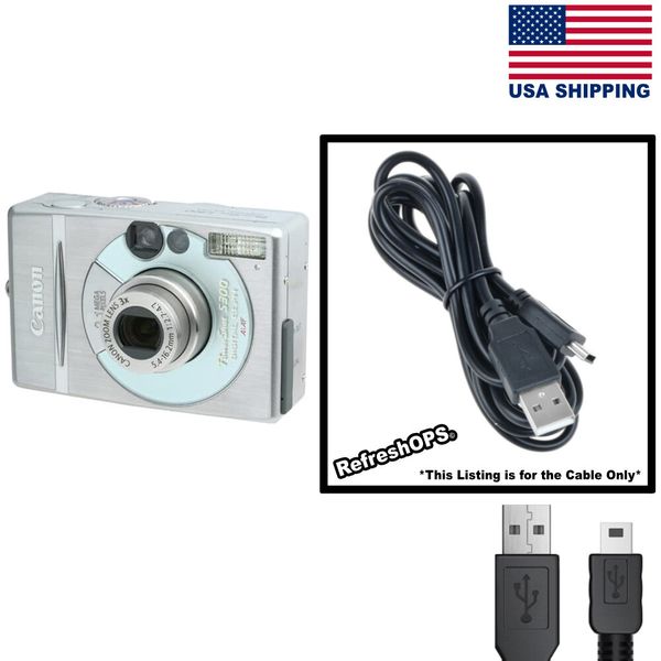 Canon PowerShot S300 Digital Camera USB Cable Transfer Cord Replacement