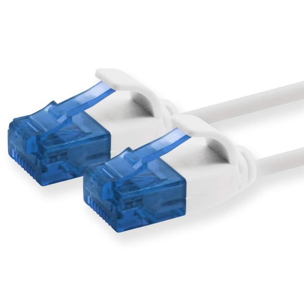1aTTack.de 659930 Cat6 Cat.6 cable Cat network cable 5m - patch cable slim cable (small diameter - very flexible) 1000 Mbit/s - 1 piece - white