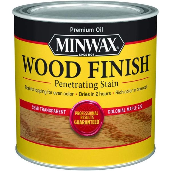 1/2 Pt  22230 Colonial Maple Wood Finish Oil-Based Wood Stain