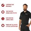 BLACK MOISTURE WICKING ''SECURITY'' GOLF SHIRT, Size Large