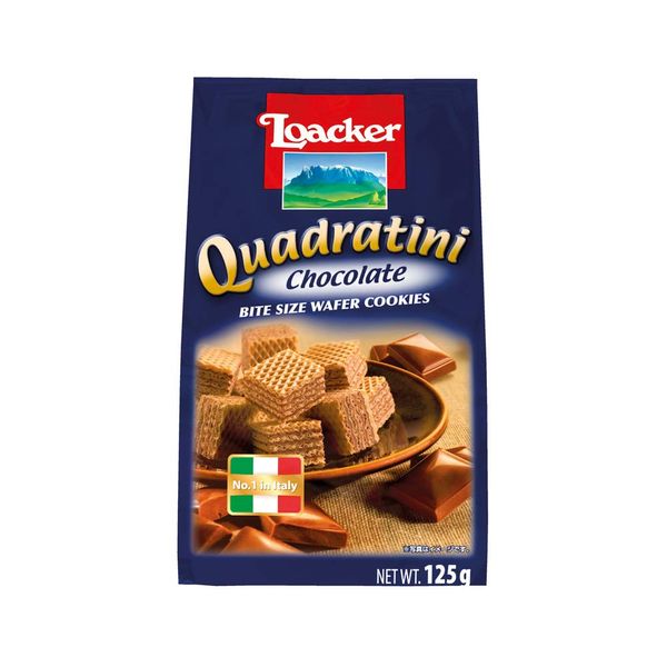 Locker Quadratini Wafers, Chocolate, 4.4 oz (125 g) x 6 Packs