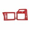 2x Car Dashboard Side Air Conditioner Vent Cover Trim Frame For 4Runner 10+ Red