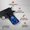 1911 Full-Size ABS Grips with Skull in Blue Flames Printed Image