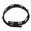 Spartacus Oiltan Studded Cock Ring ADJUSTABLE SNAPS Black Leather Metal Studs