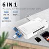 Portable Card Reader, SD/TF Card Reader, Flash Memory Card Reader, Deear Card Reader, USB3.0+Type-C + Micro USB Multi-Function Card Reader, Simultaneous Reading/Writing, High Speed Data Transfer,