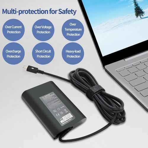 HotTopStar 45W USB-C Laptop Charger Compatible for Dell XPS 12 9250 XPS 13 9370 9310 9315 9365 Latitude 5320 5420 7212 7275 7390 7420 Chromebook 3380 3100 Fast Type-C AC UK Power Adapter