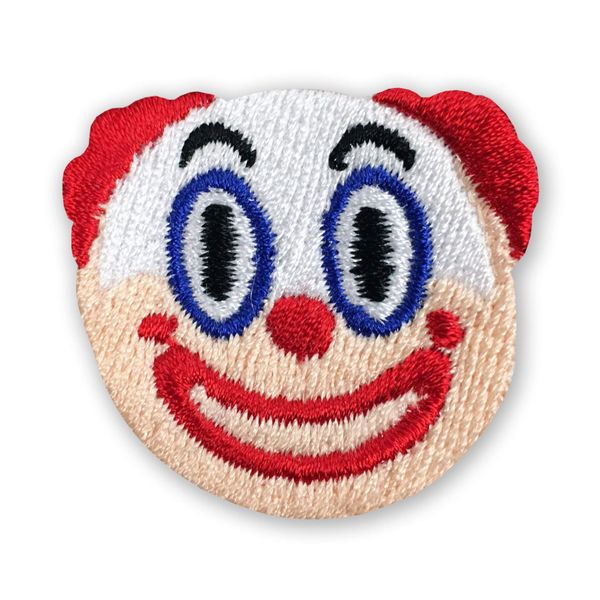 Clown Face, Emoticon, Embroidered Iron on Patch