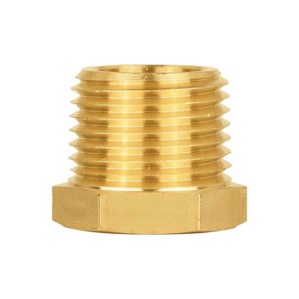 (Pack of 5) EFIELD 1/2" Male NPT Hex Plug, Solid Brass Pipe Fittings