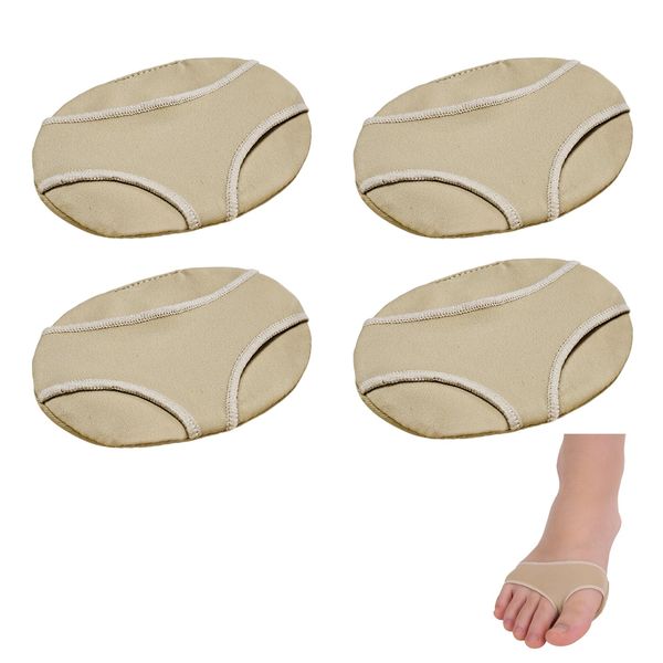 LuckyOpt 2Pairs Metatarsal Pads, Soft Invisible Ball of Foot Cushion Pads, Shock-absorbing Gel Pads for Ball of Foot to Cushioning Pain and Pressure, Metatarsal Pads for Women Men (L)