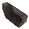 Black Square Gutter - External Stop End - Gutter Accessories