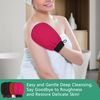 BiJun Exfoliating Glove Moroccan Kessa Scrub Exfoliating Gloves Deep Exfoliating Mitt Body Scrub Premium Scrub Wash Mitt Body Skincare at Home Shower or Bath Exfoliating Mitts for Dead Skin Remover