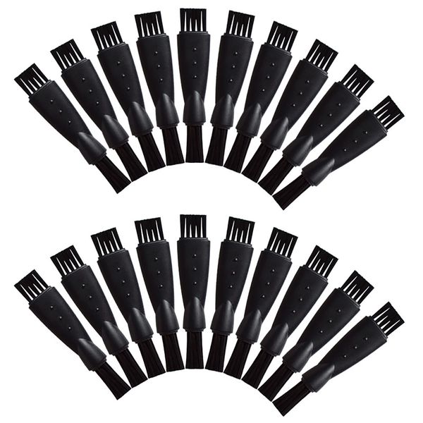 SHULLIN 20pcs Electric Shaver Cleaning Brush Shaving Razor Brush Replacement Brushes Nylon Anti Static Cleaning Brushes for Electric Shaver Keyboard Laptop Camera Lens Glasses Computer(Black)