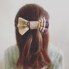 TAMARUSAN Luxury Hair Elastic Ribbon Purple Fashionable Cloth Stripe Polka Dot Adult Gift Hair Accessory Barrette