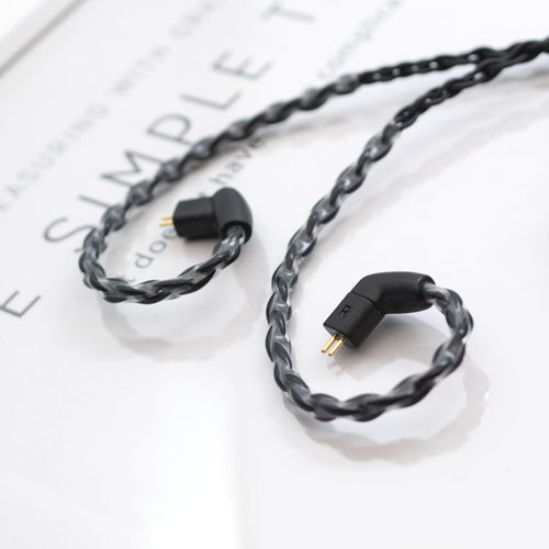 Yongse 2PIN/MMCX/TFZ/QDC IEM Headphone Replacement Cable, 6N OCC 4ft Upgraded Stereo 3.5/4.4mm Balanced Jack, Silver Plated 8 Strand Earphone Earbuds Audio Extension Cord - TFZ 4.4mm Without Mic