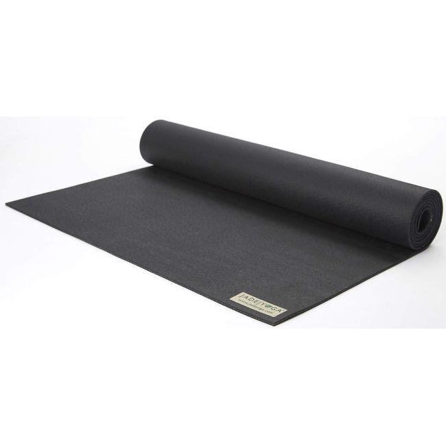 JADE YOGA - Harmony Yoga Mat (3/16" Thick x 24" Wide x 68" Long - Color: Black)