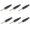 6Pcs 32A 4mm Stackable Banana Plugs - High Current Nickel-Plated Copper Speaker Cable Connectors
