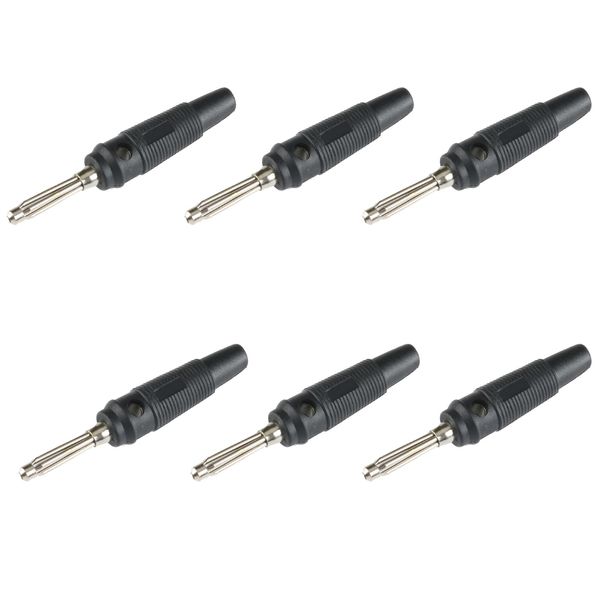 6Pcs 32A 4mm Stackable Banana Plugs - High Current Nickel-Plated Copper Speaker Cable Connectors