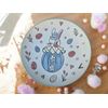 New Retro Bunny Rabbit Large Easter Bunny In Egg Dinner Plate Dinning