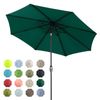 Tempera 9ft Patio Market Outdoor Table Umbrella with Auto Tilt and Crank,Large Sun Umbrella with Sturdy Pole&Fade resistant canopy,Easy to set, Forest Green