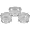 5ml Empty Plastic Cosmetic Jars x 10 CLEAR with CLEAR Lids for Creams/Sample/Make-Up/Glitter Storage