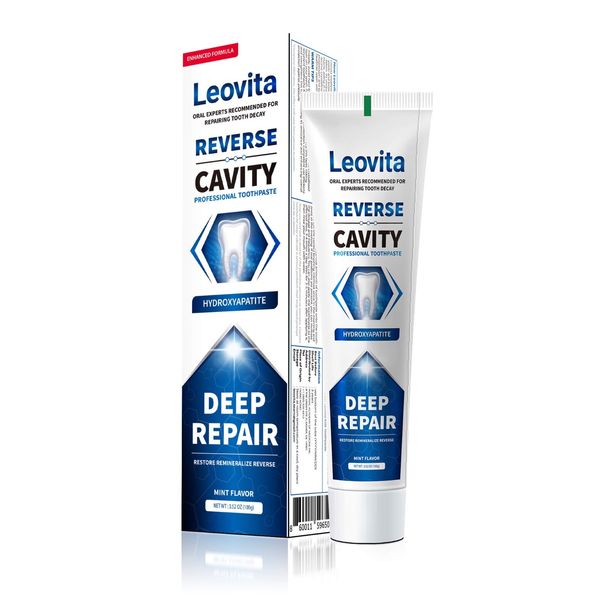 Leovita Cavity Protection Toothpaste Fluoride Free With Hydroxyapatite,3.52OZ