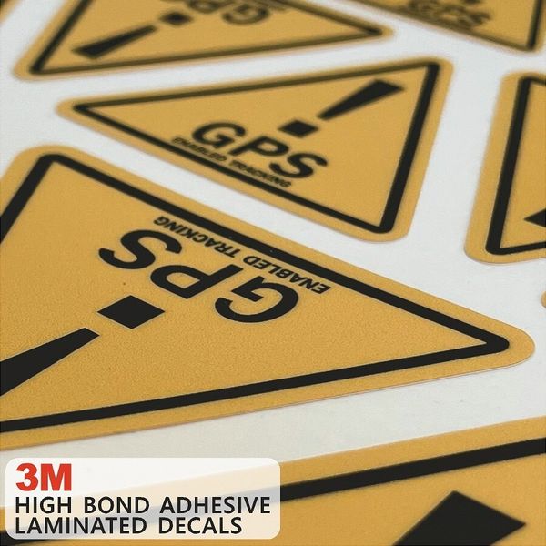23 PACK GPS Tracking Warning Theft Deterrent Laminated Stickers High Quality