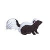 Skunk - 3 Inch - Wild Animals - Embroidered Iron on Patch