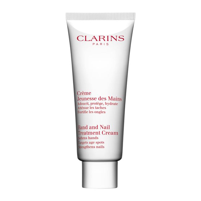 Clarins Hand and Nail Treatment Cream | Award-Winning | Softens, Nourishes and Shields Skin | Strengthens Nails and Conditions Cuticles | Natural Plant Extracts, Including Shea Butter | 3.4 Ounces